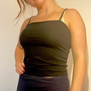black spaghetti strap tank top